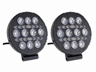 Round LED Bar Light w/Amber Arrows