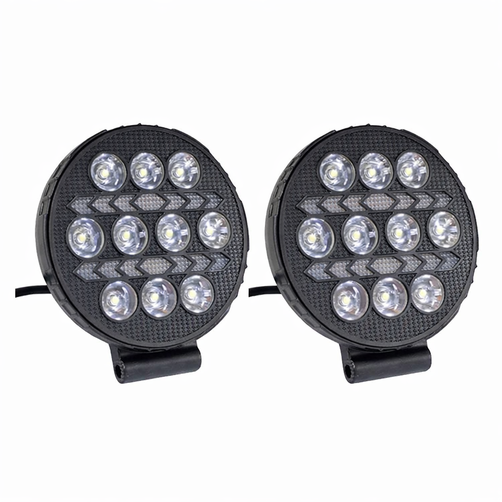 Round LED Bar Light w/Amber Arrows